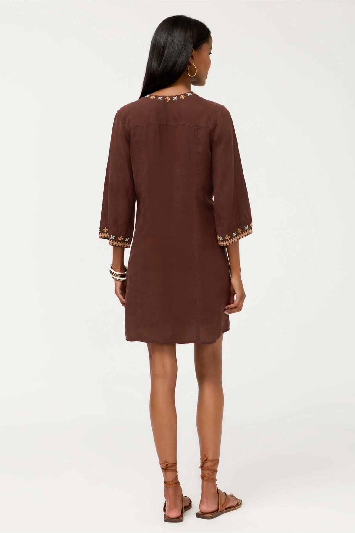 SEAMED SWING DRESS