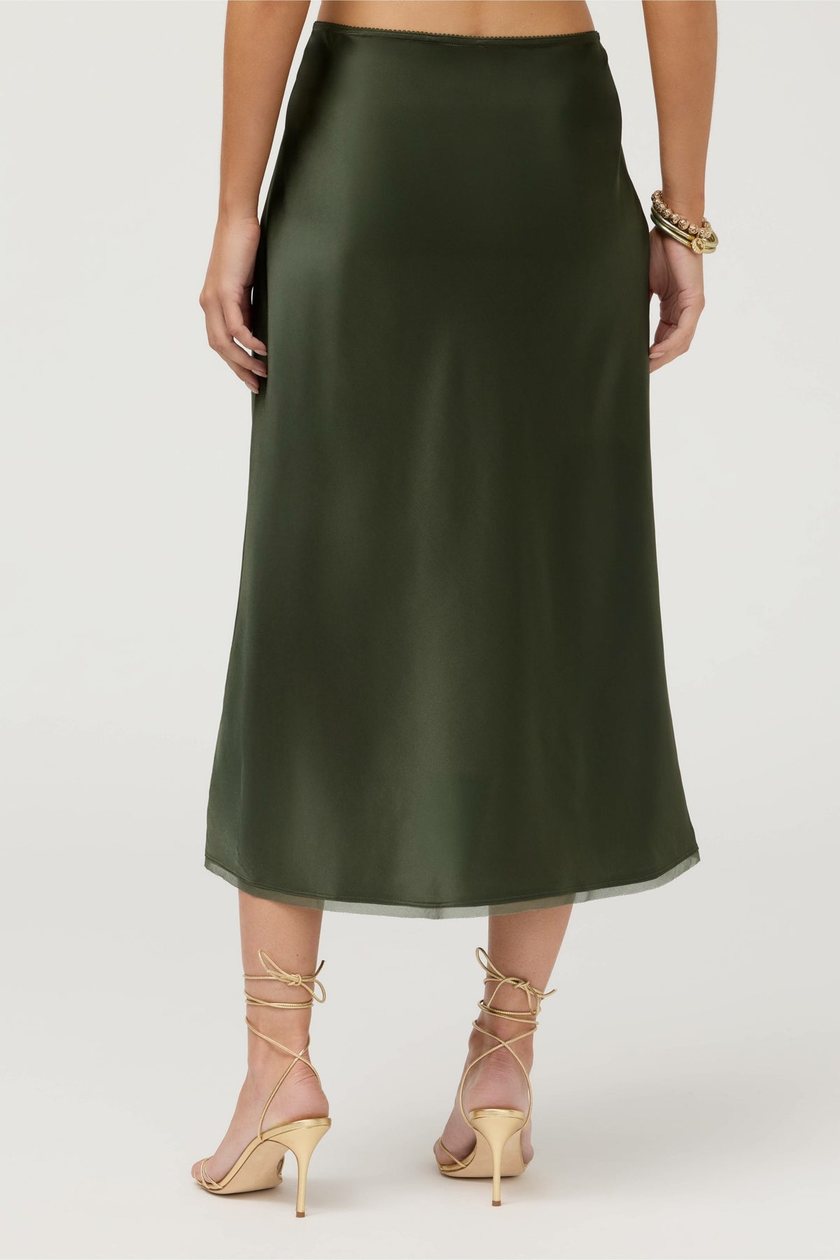 ESSENTIALS SILK BIAS SKIRT