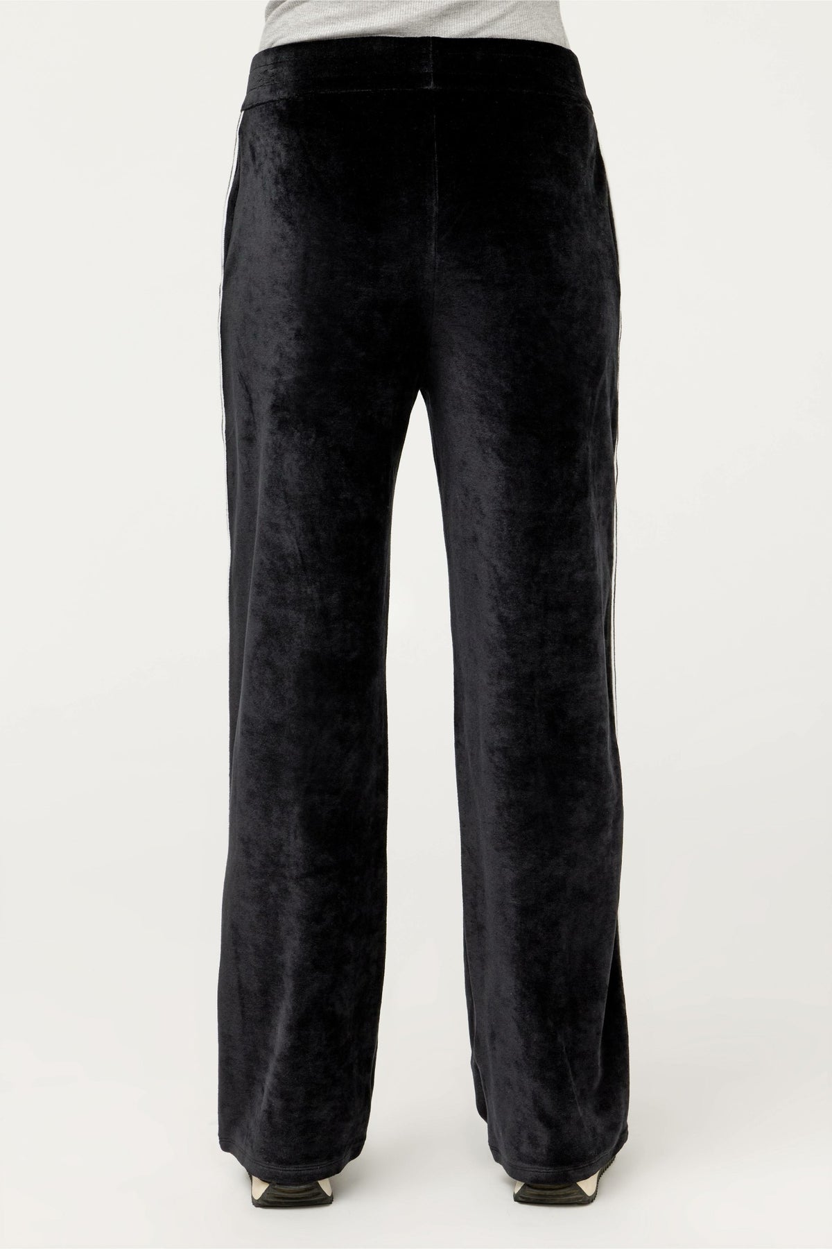 ESSENTIALS VELOUR PANT WITH STRIPE DETAIL