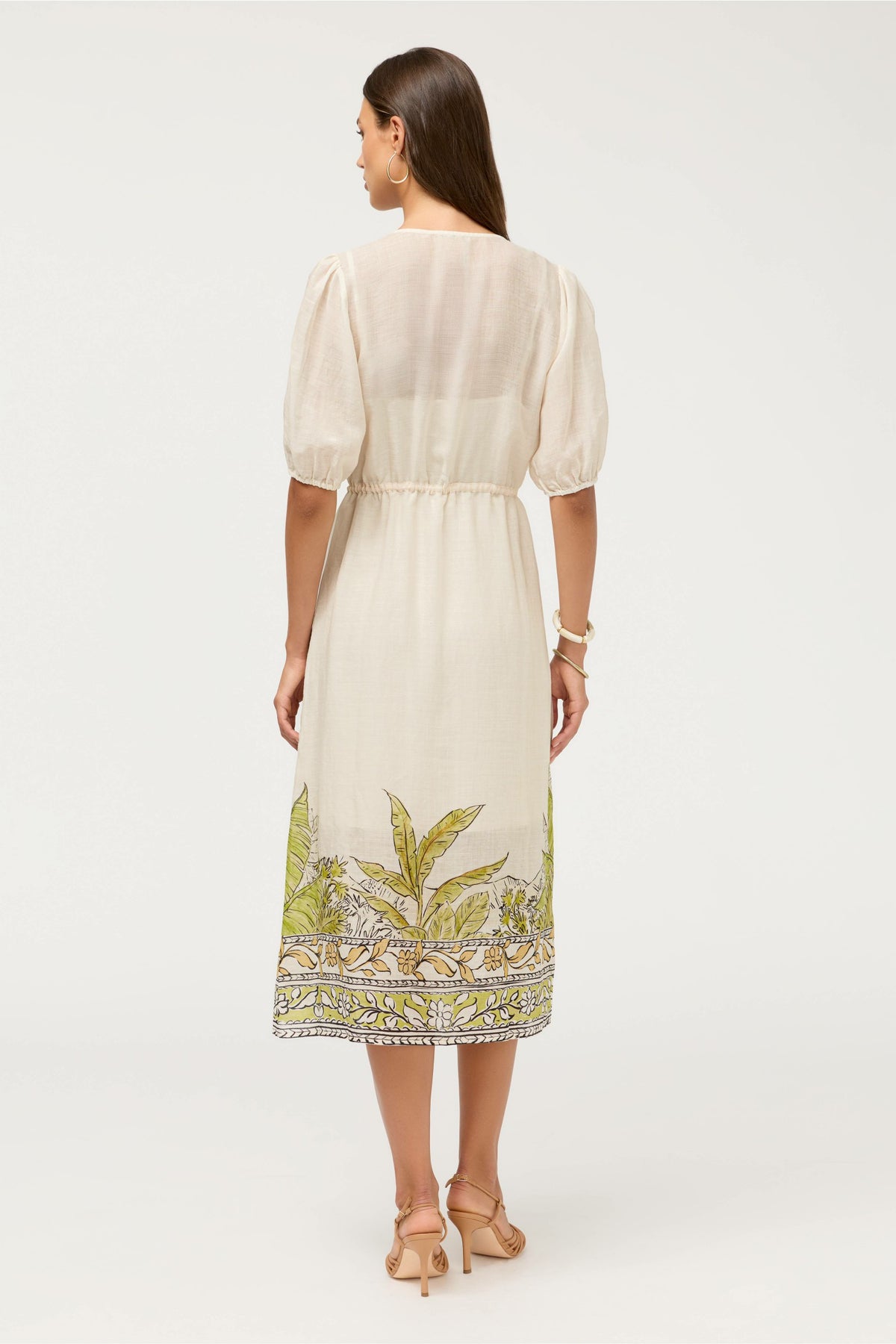 BUTTON FRONT DRAWSTRING DRESS