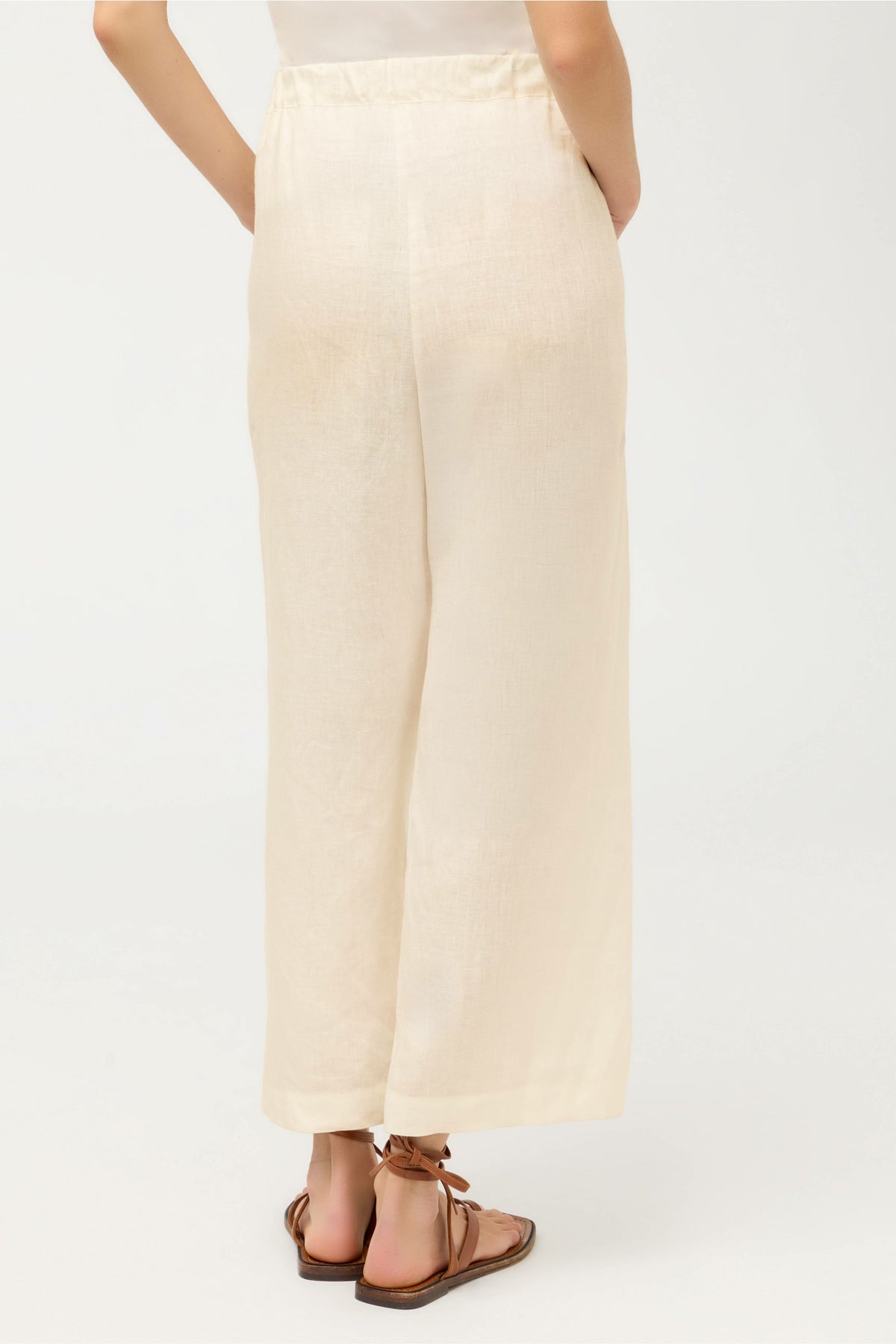 CROPPED LINEN PANT