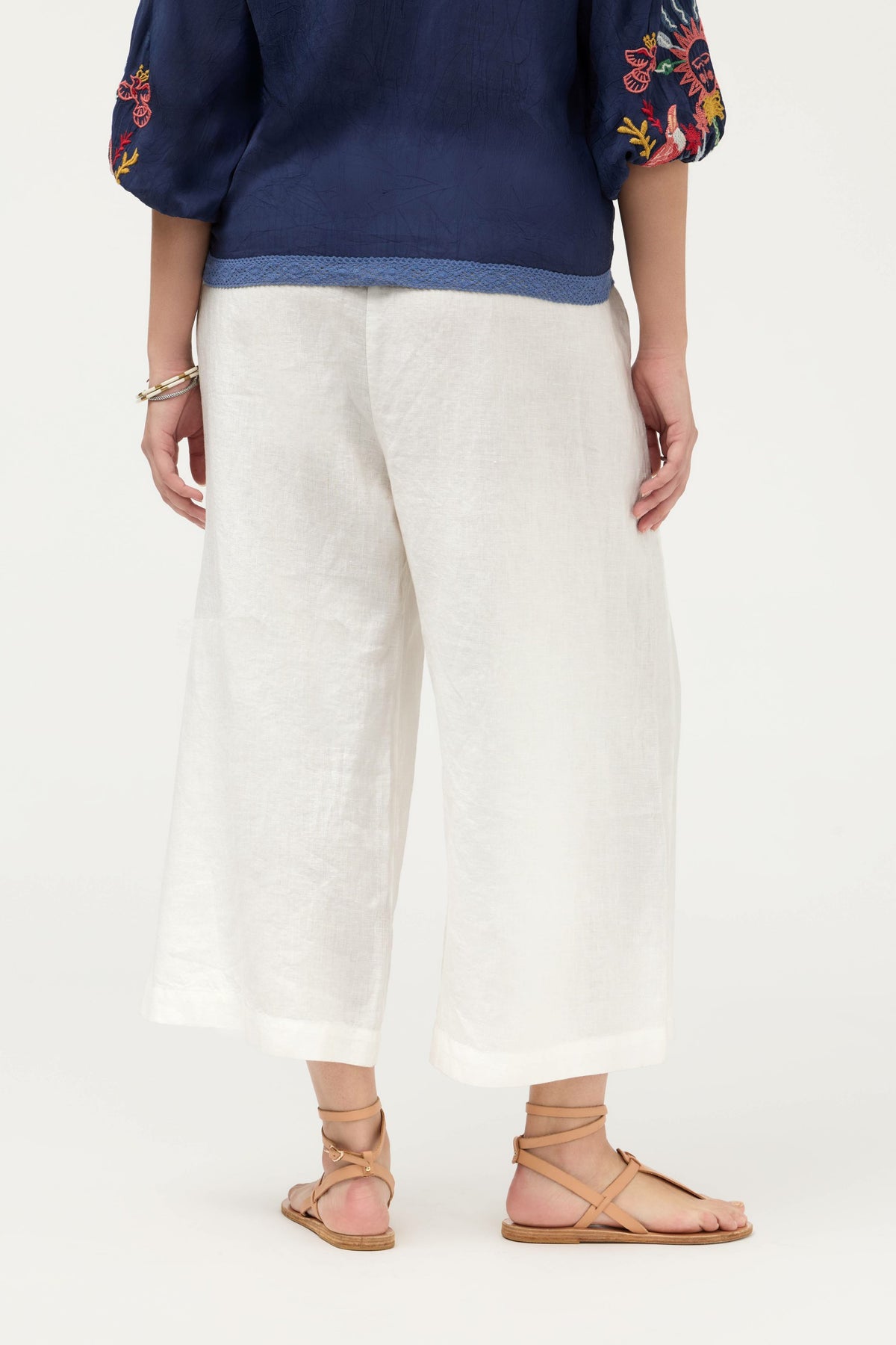 CROPPED LINEN PANT
