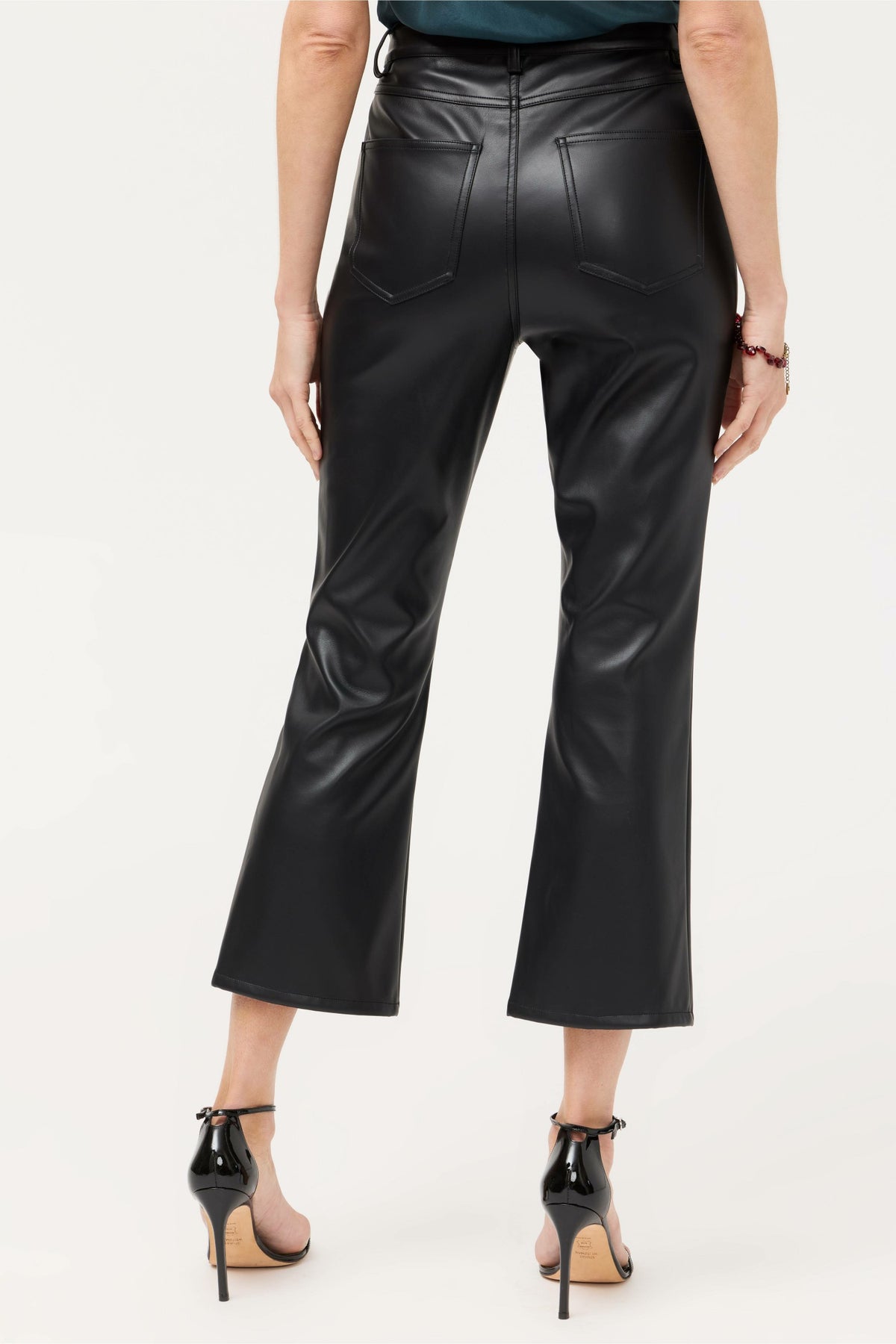 CYNDI CROPPED BABY BOOT VEGAN LEATHER PANT