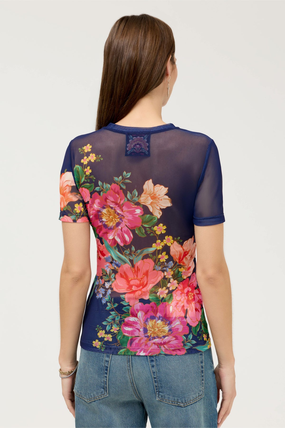 ELEANOR SHORT SLEEVE MESH TEE