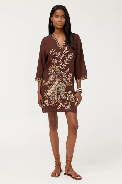 SEAMED SWING DRESS