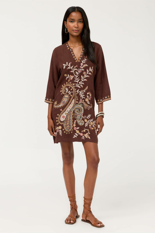 SEAMED SWING DRESS