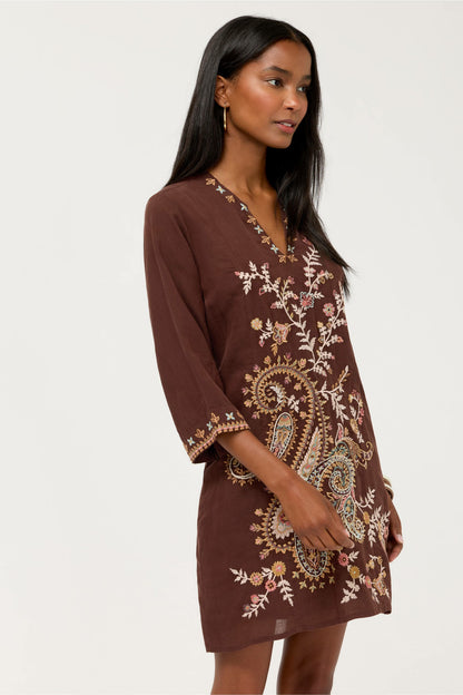 SEAMED SWING DRESS
