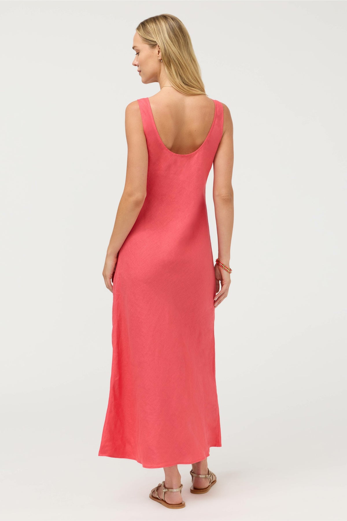 LINEN BIAS TANK DRESS