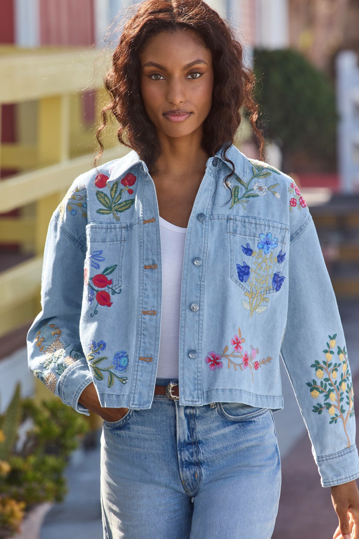 BEATRIX CROPPED DENIM JACKET