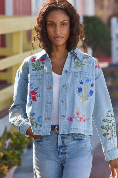 BEATRIX CROPPED DENIM JACKET