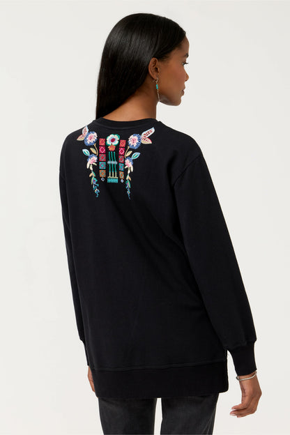 HIGH LOW CREW NECK SWEATSHIRT