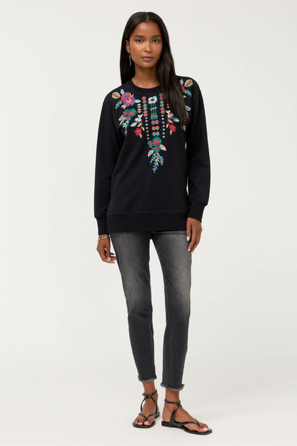HIGH LOW CREW NECK SWEATSHIRT