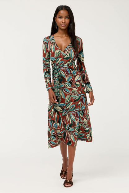 THE JANIE FAVORITE RUCHED SLEEVE WRAP DRESS