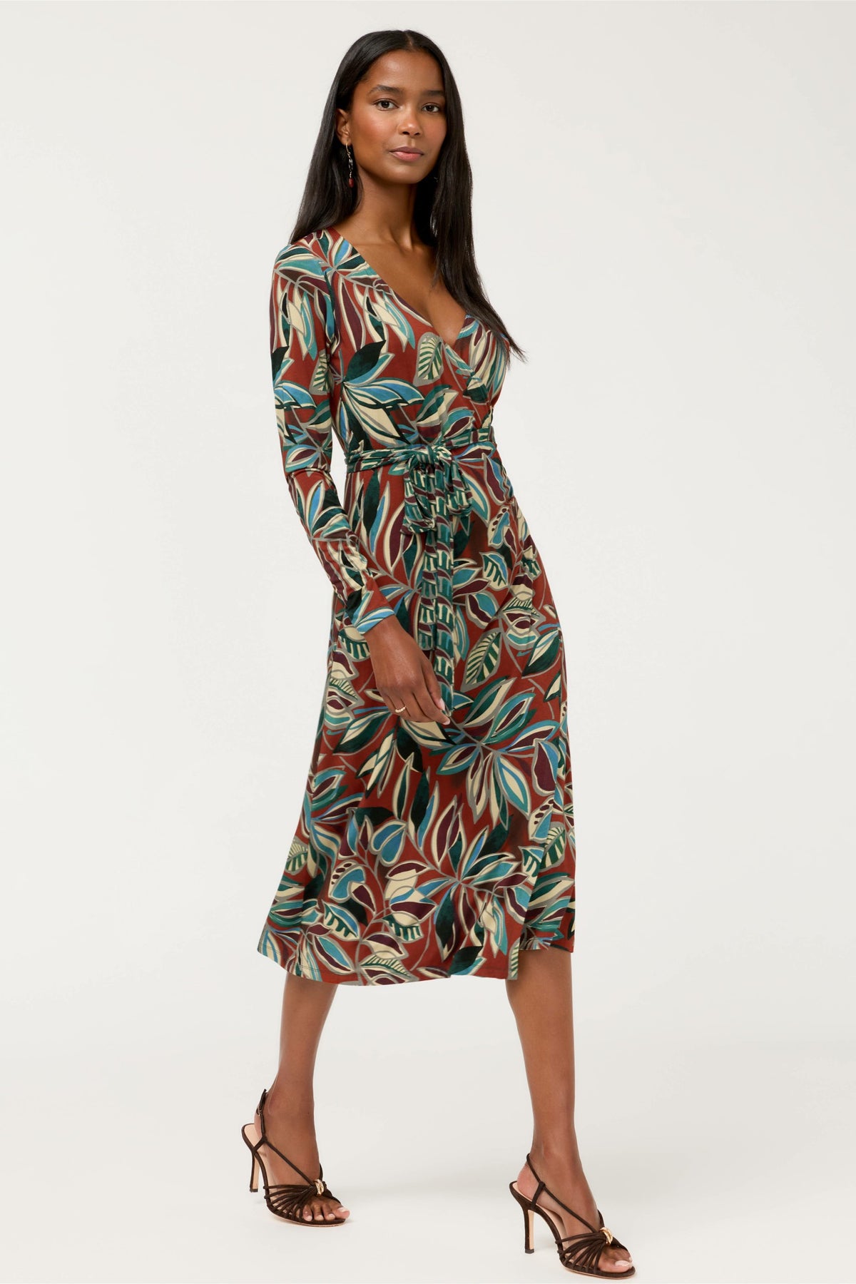 THE JANIE FAVORITE RUCHED SLEEVE WRAP DRESS