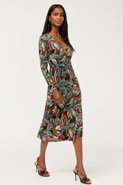 THE JANIE FAVORITE RUCHED SLEEVE WRAP DRESS