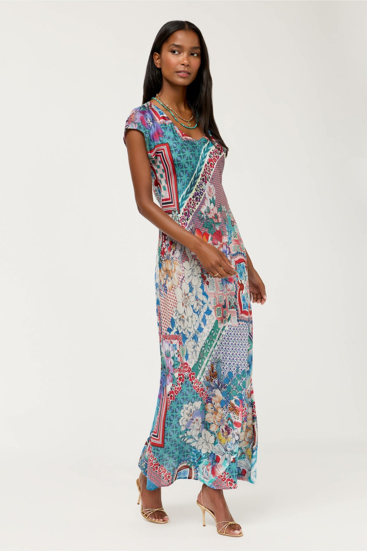 VERTY BIAS PATCHWORK DRESS