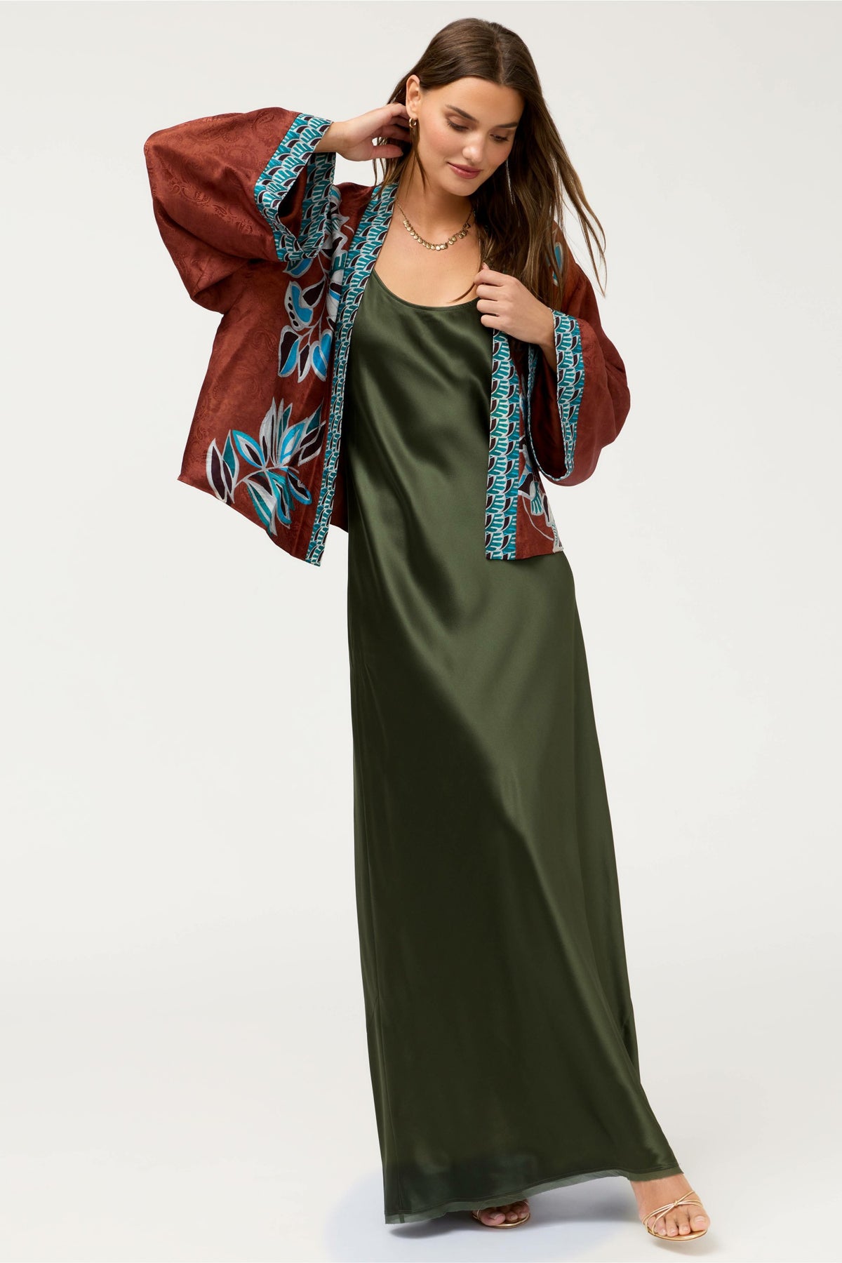 ESSENTIALS SILK SLIP DRESS