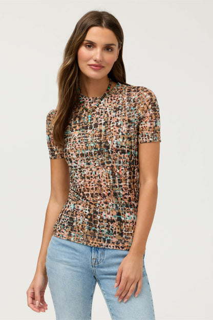 ELEANOR SHORT SLEEVE MESH TEE
