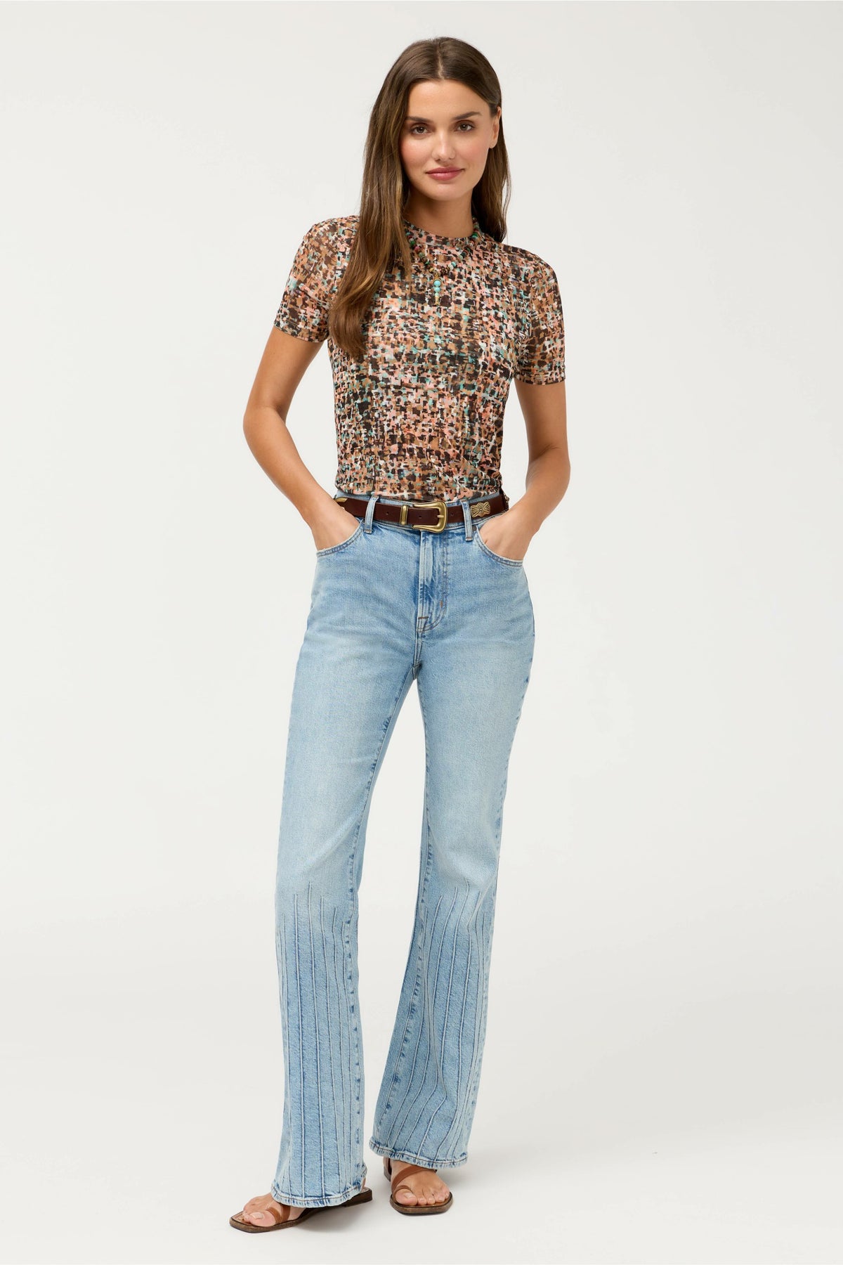 ELEANOR SHORT SLEEVE MESH TEE