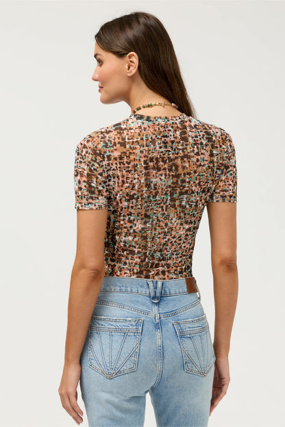 ELEANOR SHORT SLEEVE MESH TEE