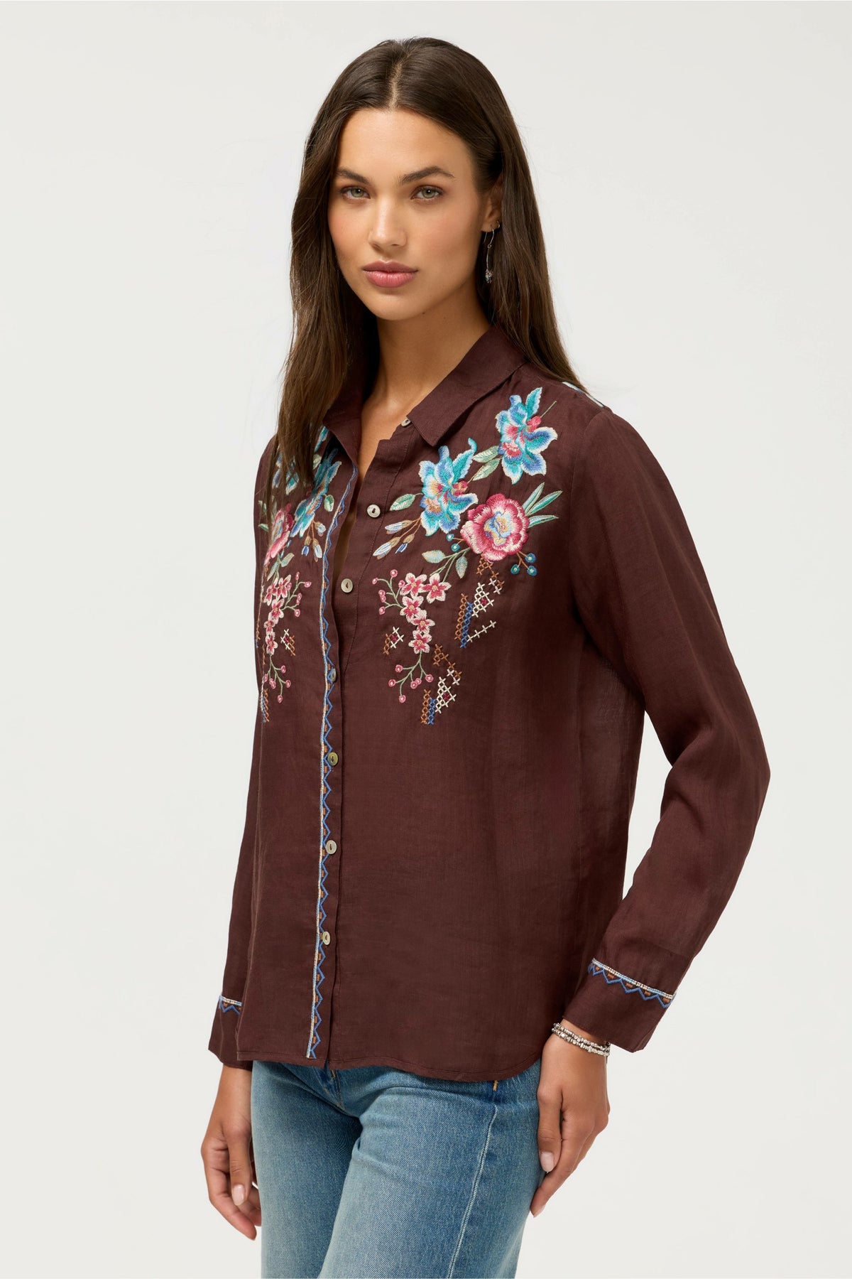 CONTRAST BINDING SHIRT