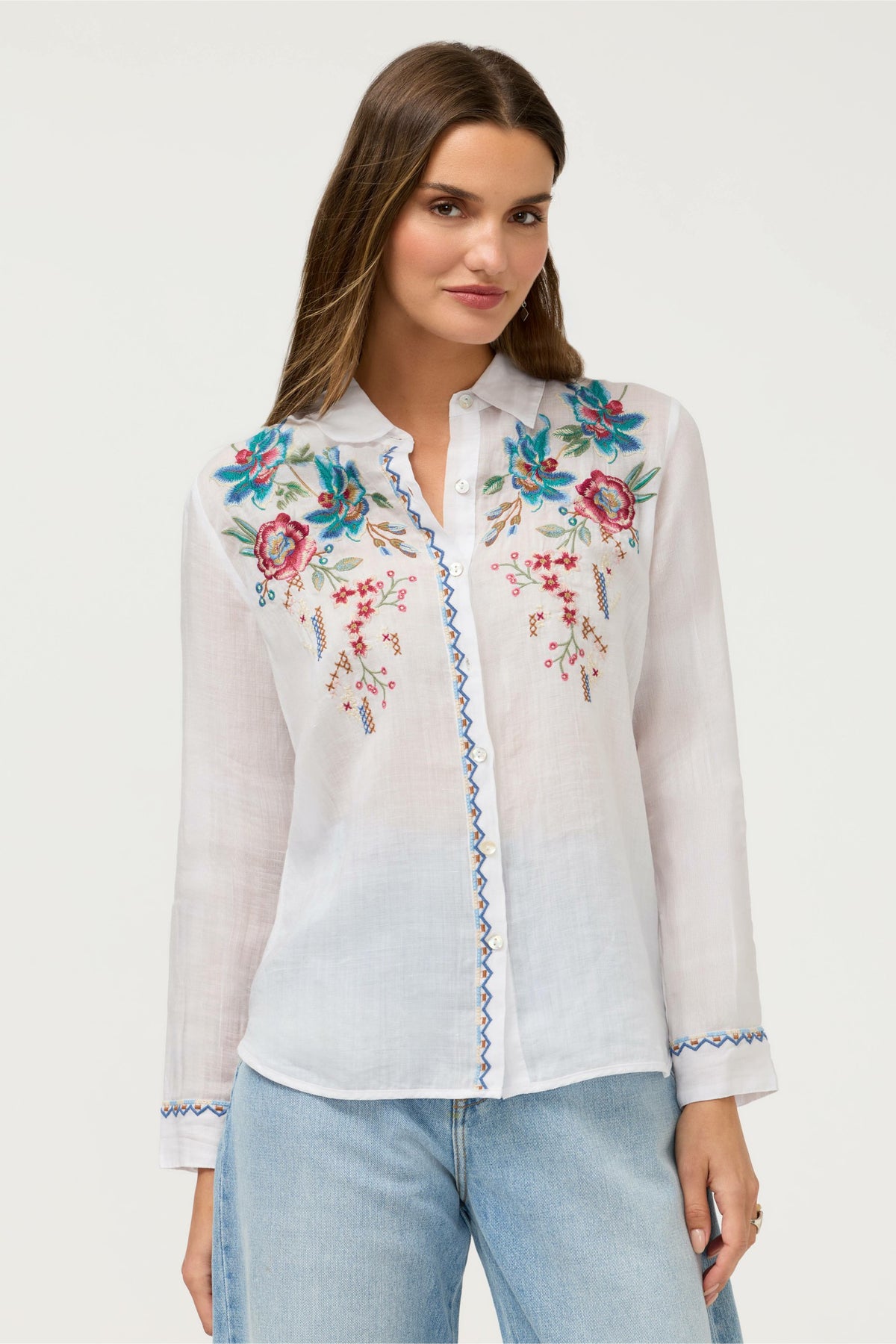 CONTRAST BINDING SHIRT