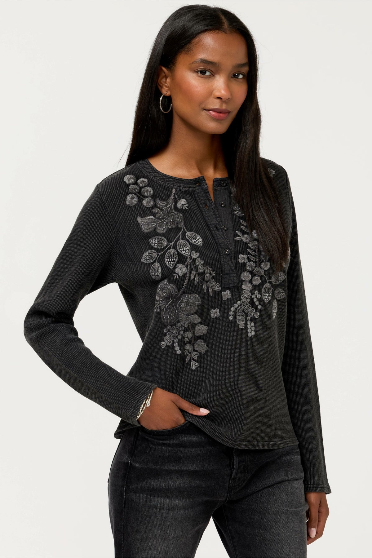 MIXED MEDIA HENLEY THERMAL