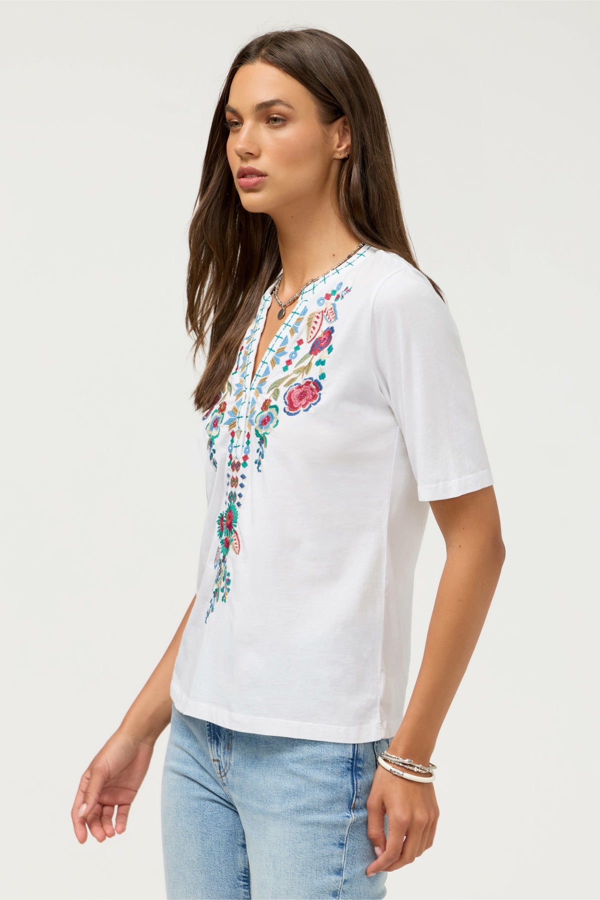 HENLEY KNIT TEE
