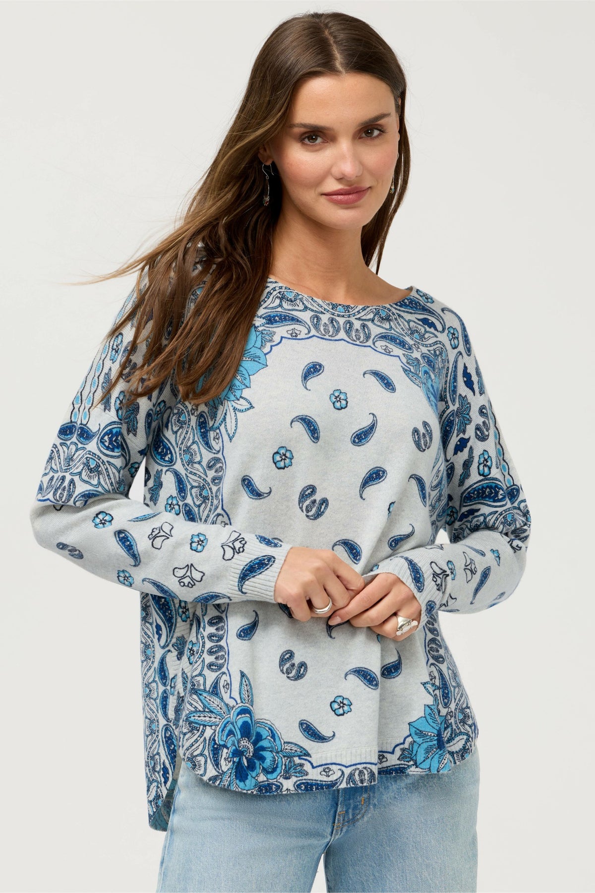 THE PRINTED CREWNECK PULLOVER