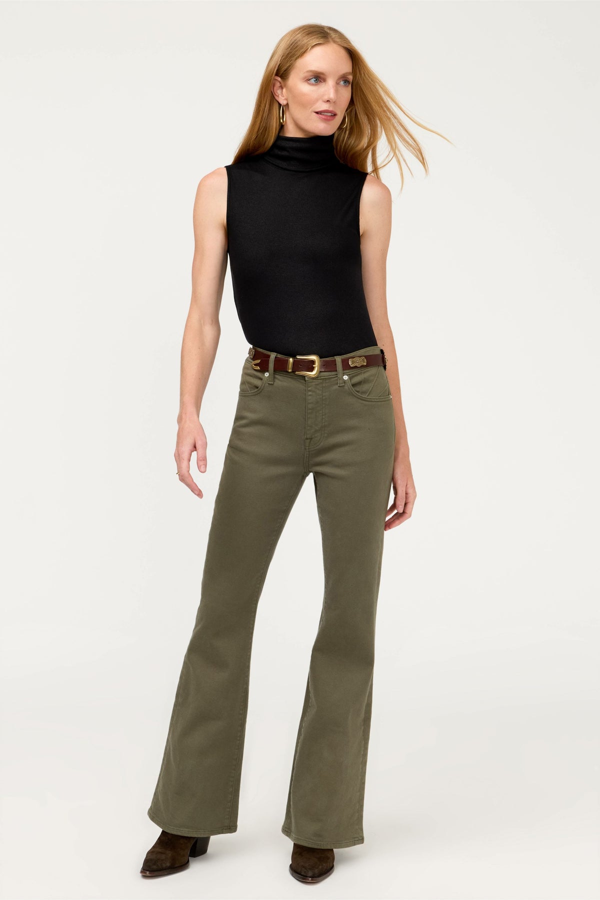 ESSENTIALS SOFT TOUCH METALLIC SLEEVELESS TURTLENECK