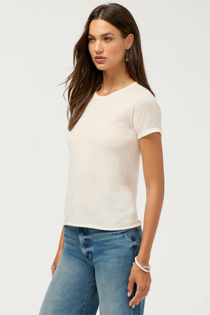 CASHMERE SHORT SLEEVE CREWNECK