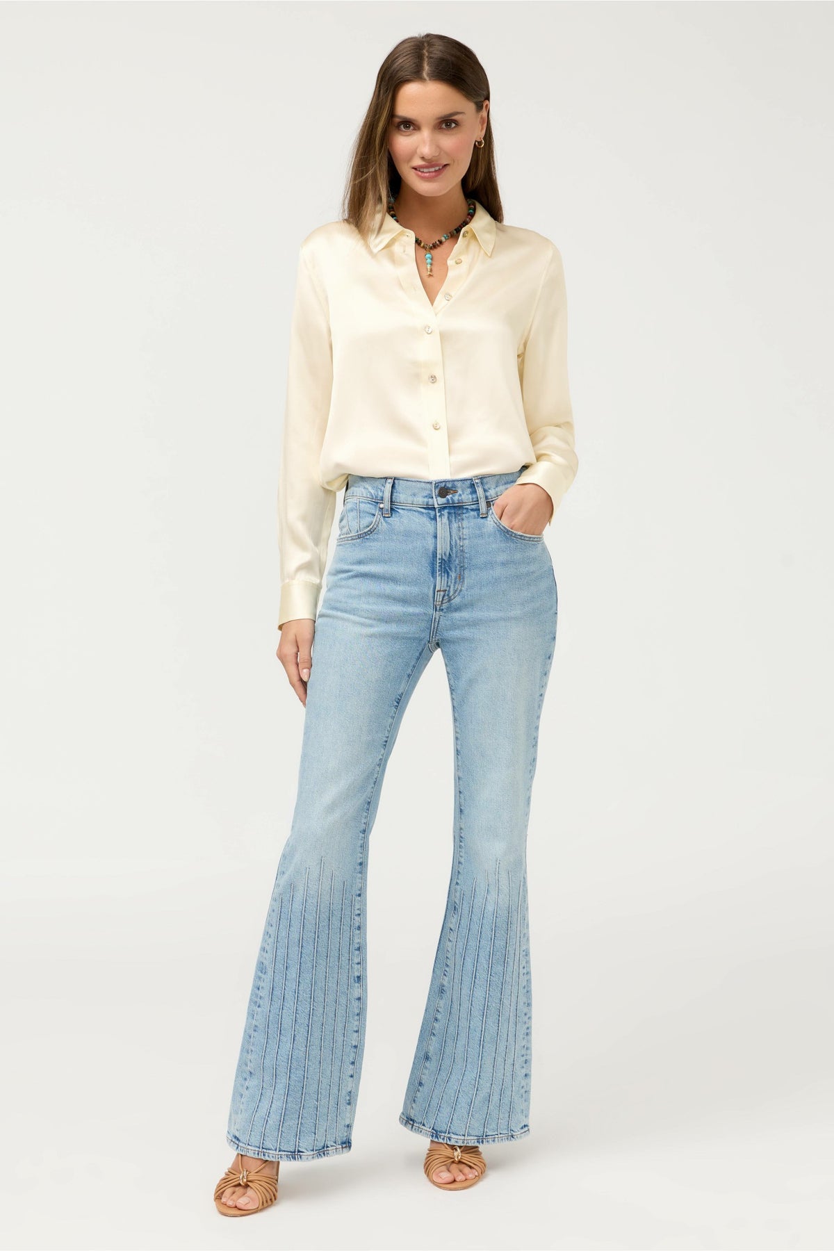 DAVADI PINTUCK FLARE JEAN