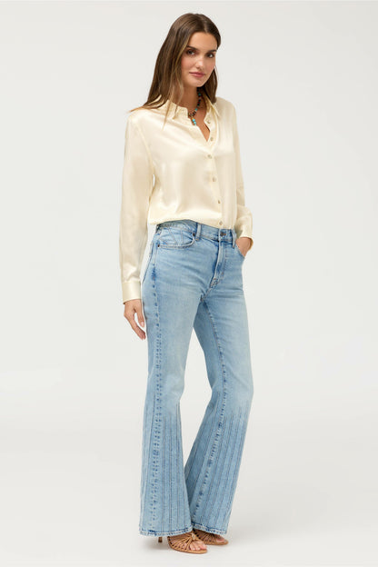 DAVADI PINTUCK FLARE JEAN