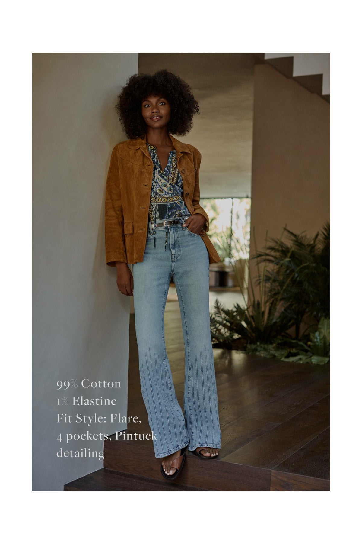 DAVADI PINTUCK FLARE JEAN
