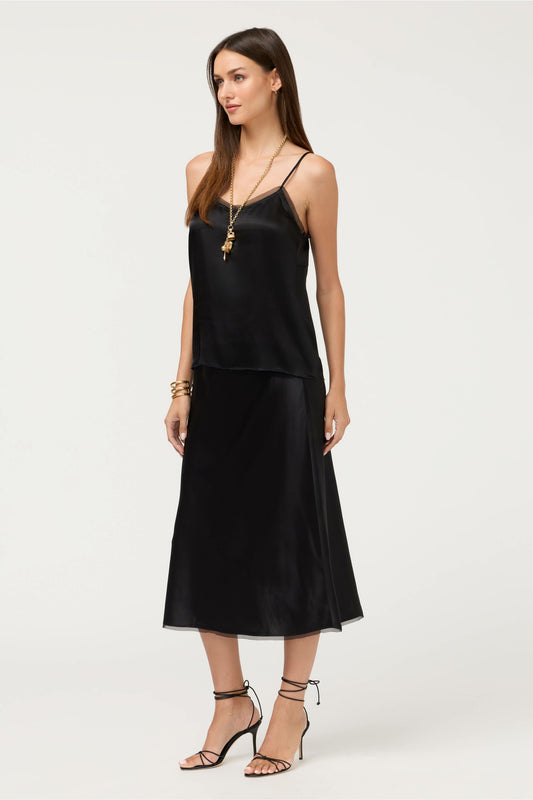 ESSENTIALS SILK BIAS SKIRT