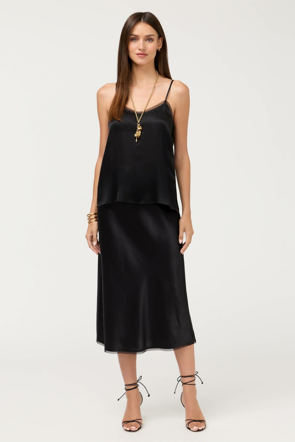 ESSENTIALS SILK BIAS SKIRT