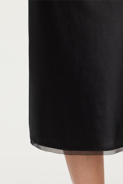 ESSENTIALS SILK BIAS SKIRT