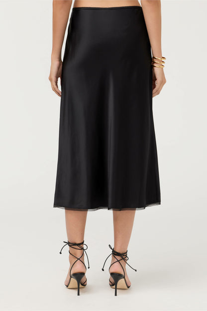 ESSENTIALS SILK BIAS SKIRT