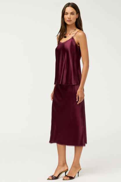 ESSENTIALS SILK BIAS SKIRT