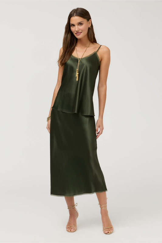 ESSENTIALS SILK BIAS SKIRT