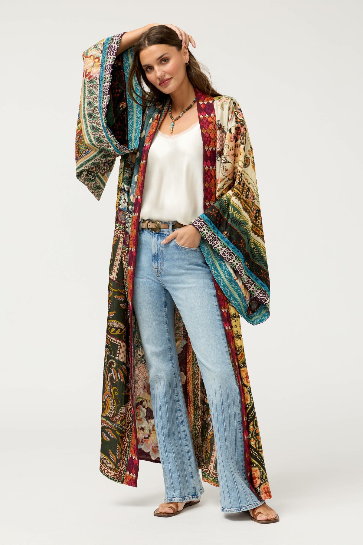AZIZA REVERSIBLE LONG KIMONO