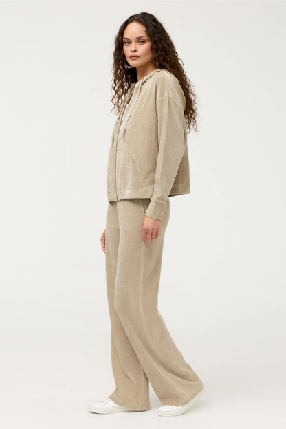 ESSENTIALS VELOUR WIDE LEG PANT