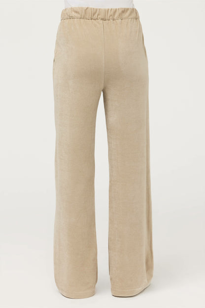 ESSENTIALS VELOUR WIDE LEG PANT