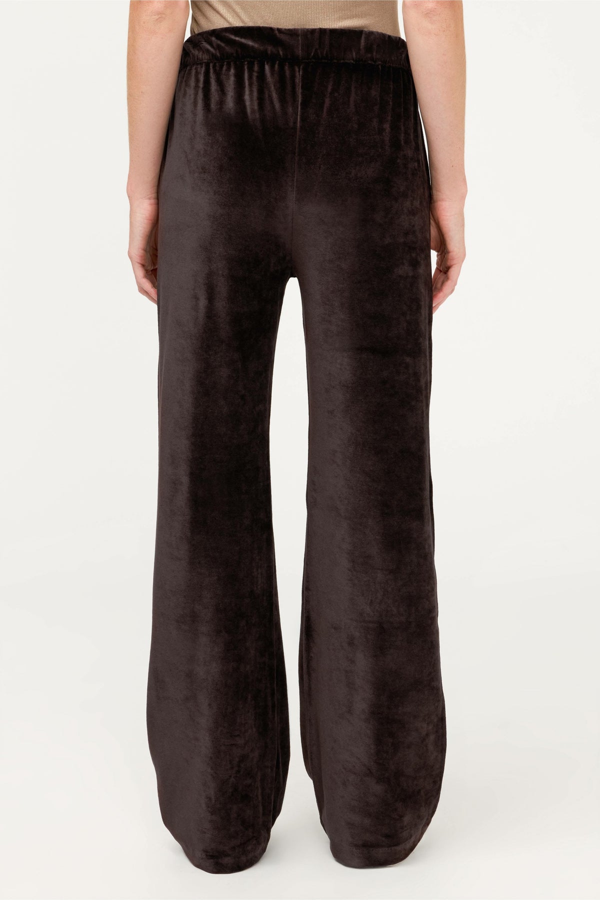 ESSENTIALS VELOUR WIDE LEG PANT