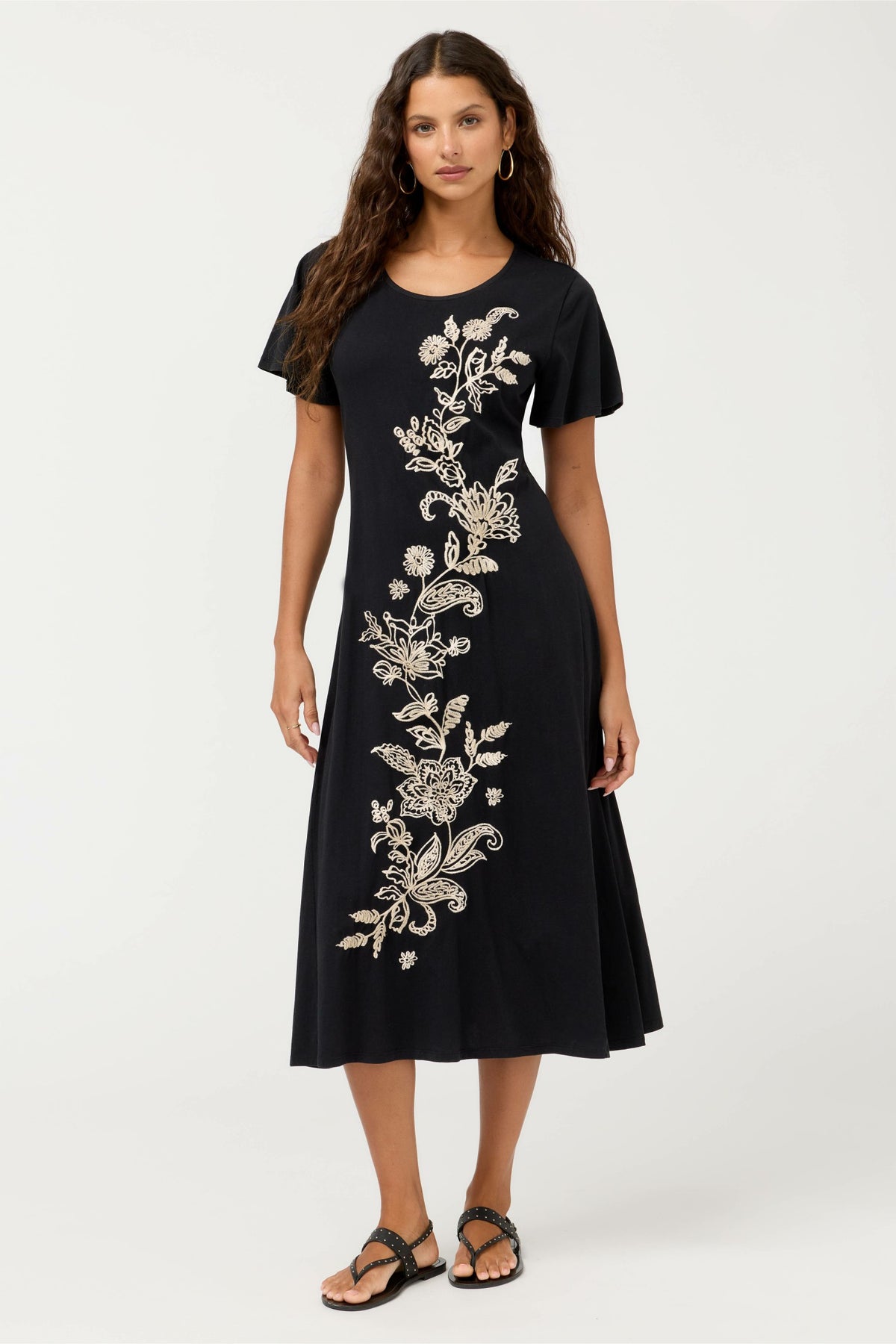 FLUTTER SLEEVE KNIT DRESS