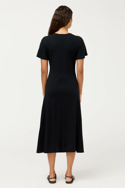 FLUTTER SLEEVE KNIT DRESS
