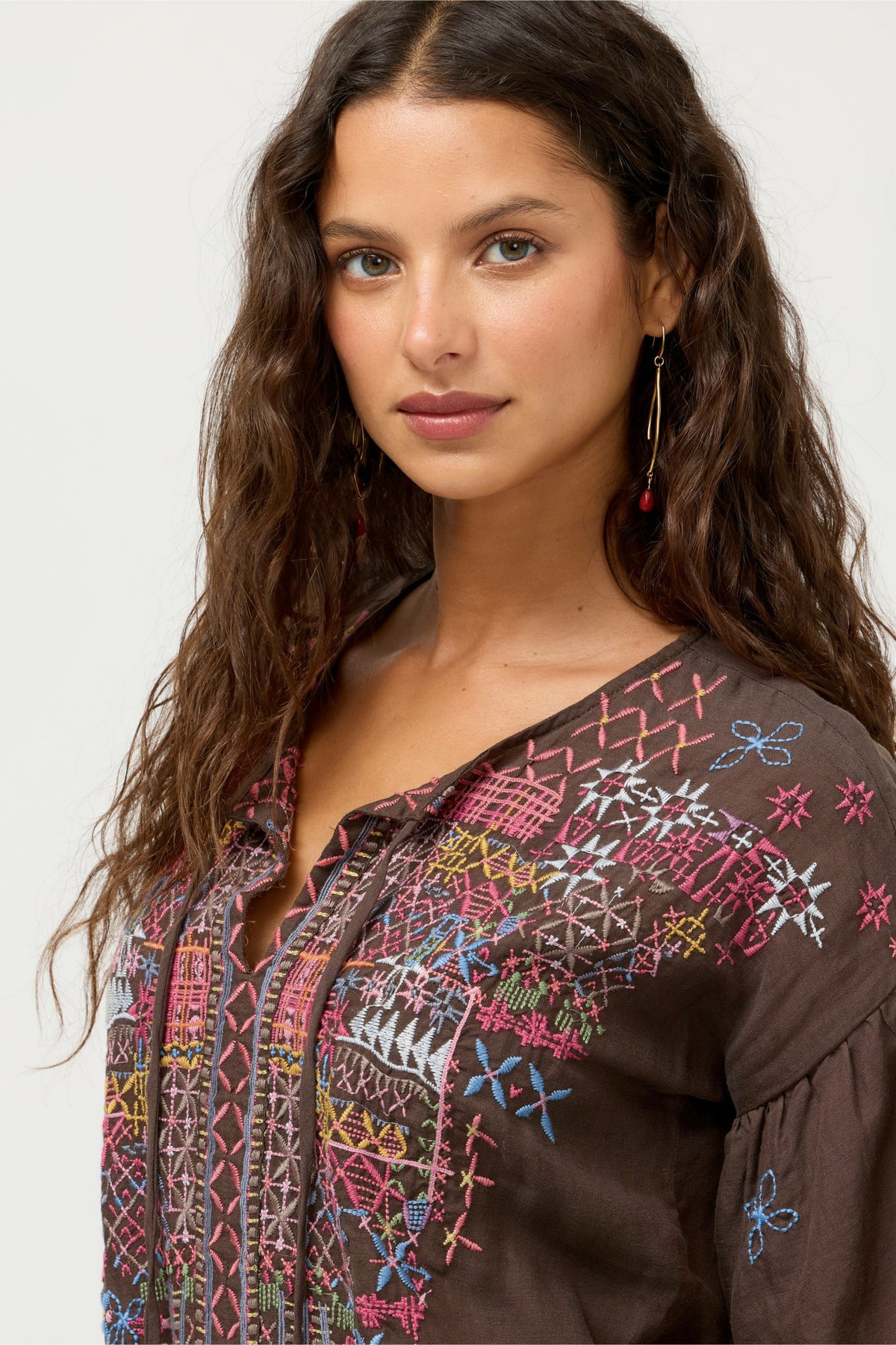 BISHOP SLEEVE FLOUNCE DRESS