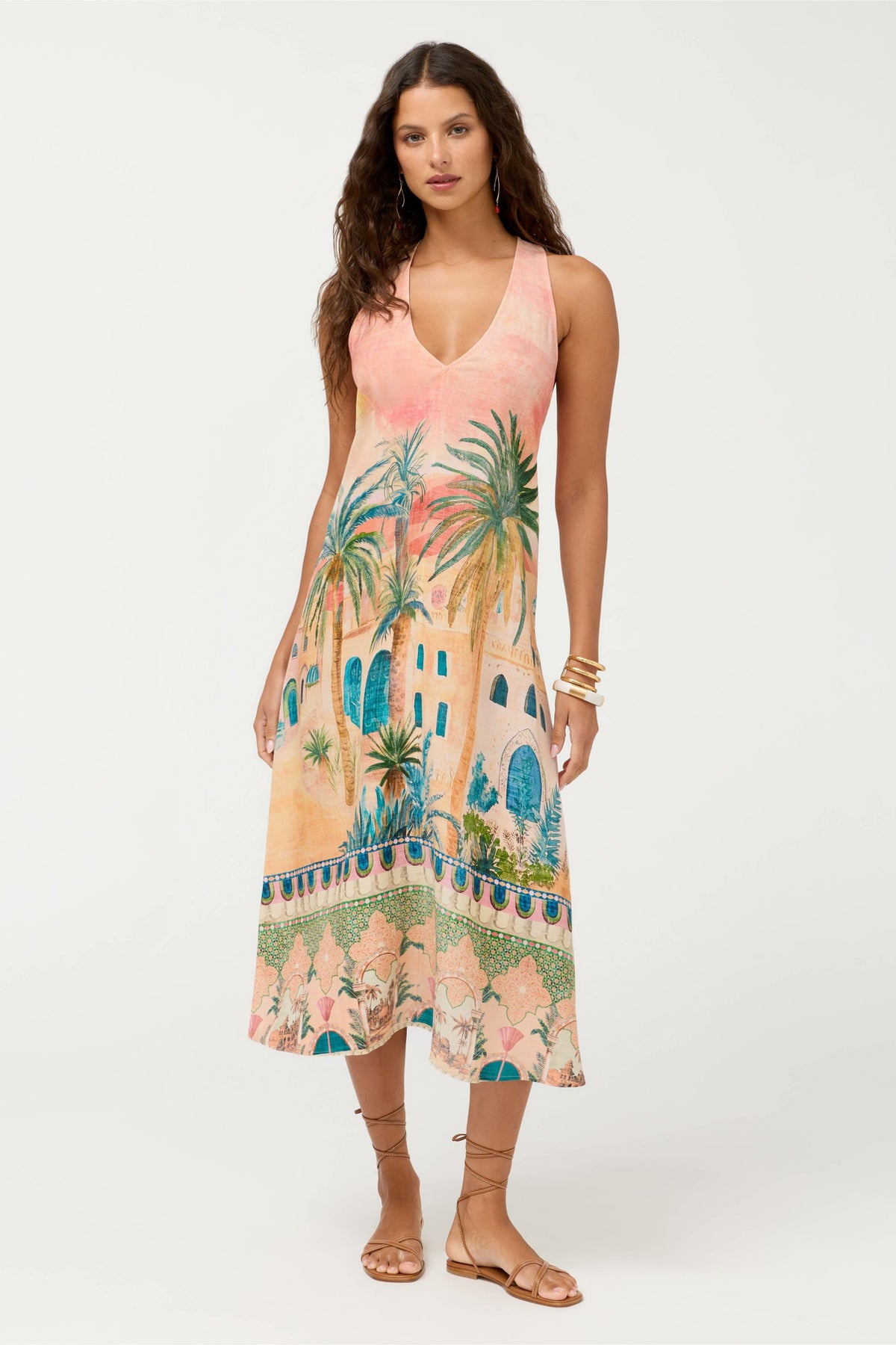 MAYCI HALTER MIDI DRESS