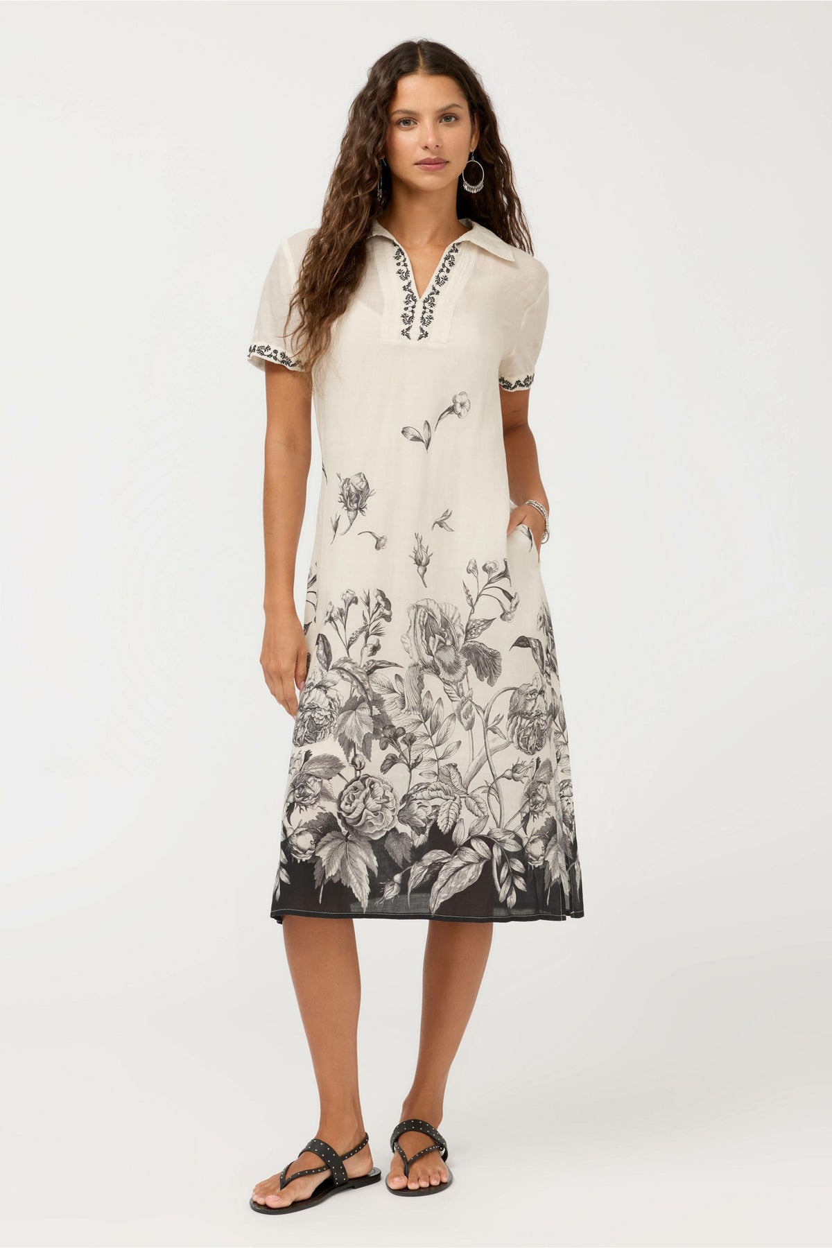 HENLEY COLLARED DRESS
