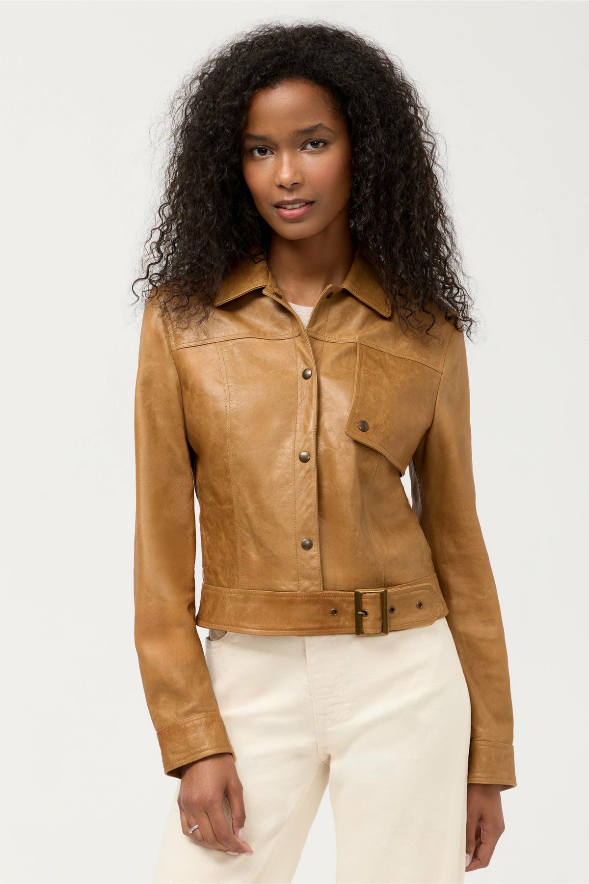 ITALIAN LEATHER BUCKLE JACKET